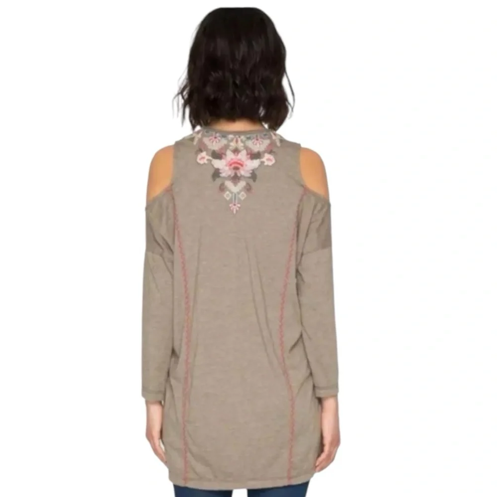 Johnny Was Nindi Cold Shoulder Embroidered Tunic size M - Picture 2 of 11